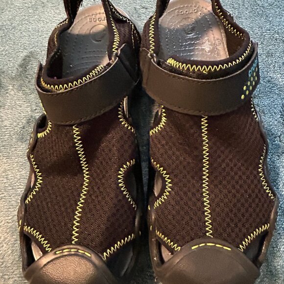 Crocs Swiftwater Black Mesh Deck Sandals Water Shoes Men\'s Size 8 main image 7